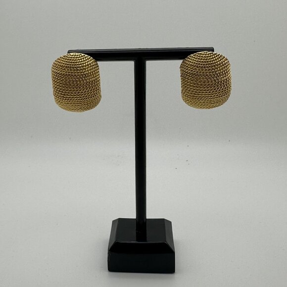 Trifari Gold-Tone Textured Post Earrings For Women - Picture 1 of 6